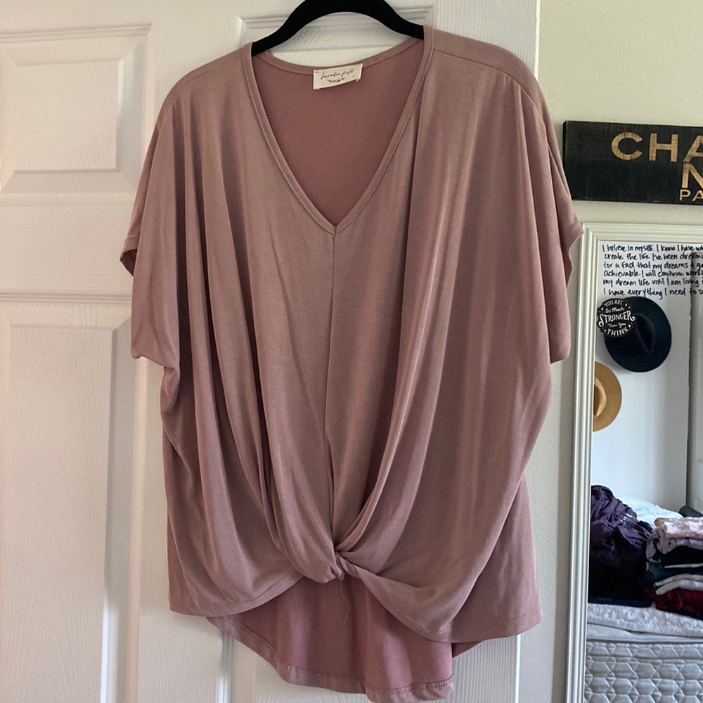 Pink Short Sleeve tank